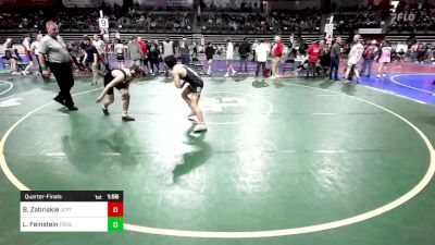 145 lbs Quarterfinal - Brent Zabriskie, Jefferson, NJ vs Logan Feinstein, Frost Gang