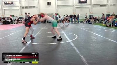 157 lbs Round 4 (10 Team) - Landon Browning, Tar River WC vs Karson Milhoan, Barnesville