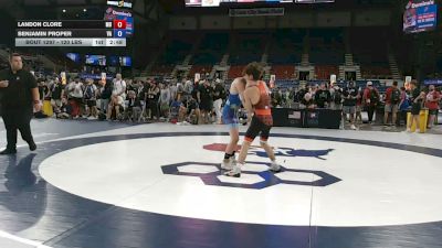120 lbs Champ. Rd Of 32 - Landon Clore, Maryland vs Benjamin Proper, Virginia