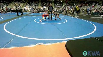 70 lbs Semifinal - Brantly Bergmann, Grove Takedown Club vs Blakelee Smith, Hinton Takedown Club