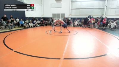 139 lbs Round Robin 1 - Logan Willis, Warehouse Warriors - HS vs Charlie Smith, Mount Airy - HS