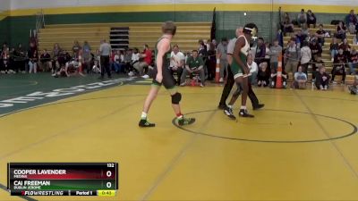 132 lbs Cons. Round 3 - Cai Freeman, Dublin Jerome vs Cooper Lavender, Medina