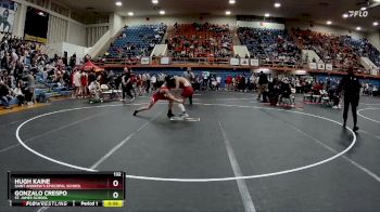 132 lbs Cons. Round 3 - Hugh Kaine, Saint Andrew`s Episcopal School vs Gonzalo Crespo, St. James School