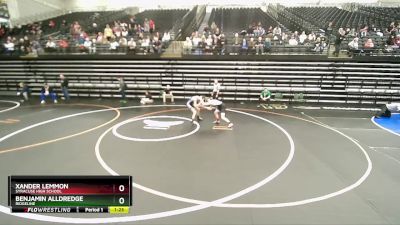 123 lbs Champ. Round 1 - Benjamin Alldredge, Ridgeline vs Xander Lemmon, Syracuse High School