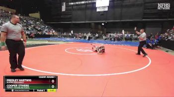 6A - 132 lbs Champ. Round 1 - Cooper Stivers, Topeka-Washburn Rural vs Presley Hartwig, Olathe Northwest