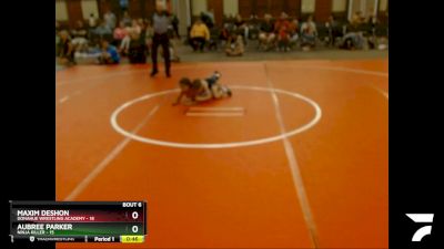 56 lbs Semis & 1st Wrestleback (8 Team) - Maxim DeShon, Donahue Wrestling Academy vs Aubree Parker, Ninja Killer