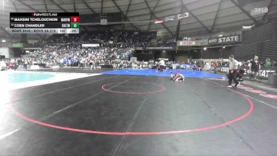 Boys 2A 215 lbs Cons. Round 1 - Maksim Tchelouchkin, Marysville Pilchuck vs Coen Chandler, Sultan
