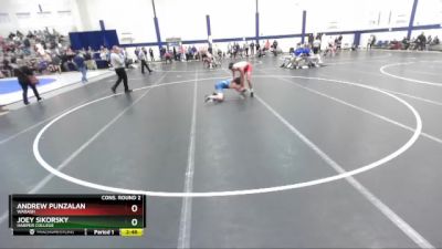 125 lbs Cons. Round 2 - Andrew Punzalan, Wabash vs Joey Sikorsky, Harper College