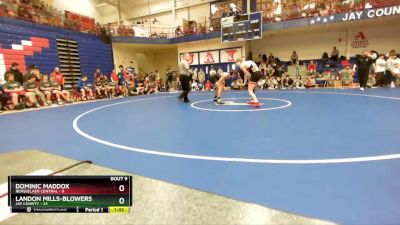 160 lbs Quarters & Wb (16 Team) - Landon Mills-Blowers, Jay County vs Dominic Maddox, Rensselaer Central