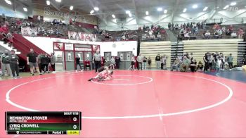 102-111 lbs Cons. Round 3 - Remington Stover, Royal Center vs Lyriq Crowell, Central