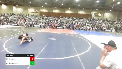 Rr Rnd 1 - David Craig, Cottage Grove WC vs John Young, Gladiator Wrestling