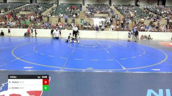 100 lbs Consolation - Keegan Baker, Bluff Wrestling Club vs Justin Green, East Jackson Takedown Club