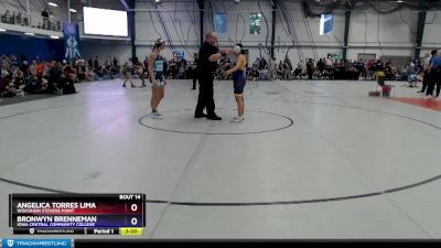 130 lbs Champ. Round 1 - Bronwyn Brenneman, Iowa Central Community College vs Angelica Torres Lima, Wisconsin Stevens Point