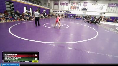 135 lbs Cons. Round 4 - Kristen Bennett, Republic Curlew vs Miya Franco, Prosser (Girls)