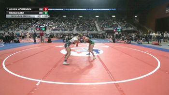 130 lbs 1st Place Match - Bianca Maez, Green River vs Kaylea Mortensen, Pinedale