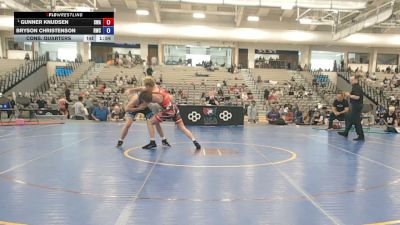 132 lbs Cons. Quarters - Gunner Knudsen, Sanderson Wrestling Academy vs Bryson Christenson, Ravage Wrestling Club
