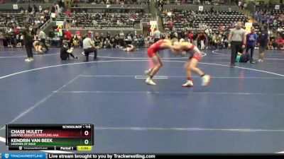 115 lbs Cons. Round 3 - Chase Hulett, Greater Heights Wrestling-AAA vs Kendrin Van Beek, Legends Of Gold
