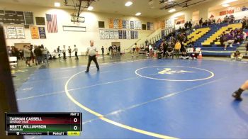 190 lbs 1st Place Match - Tasman Cassell, Newbury Park vs Brett Williamson, Moorpark