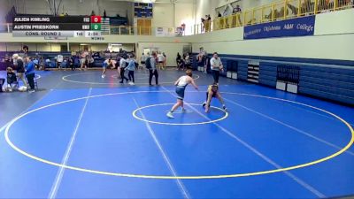 141 lbs Cons. Round 3 - Austin Prieskorn, New Mexico Highlands vs Julien Kimling, Fort Hays State