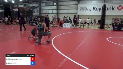 70 kg Consi Of 64 #1 - Conner Kimbrough, Warrior Regional Training Center vs Zach Keal, West Point Wrestling Club