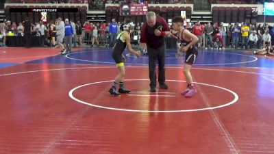 74/81 Cons. Round 1 - Sebastian Mckenzie, Cut Bank vs Santiago Piplica, Riverton USA Wrestling