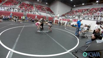 64 lbs Consolation - Keegan Burns, Perkins vs Ashlynn Clark, Choctaw Ironman Youth Wrestling