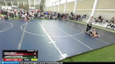 59 lbs Cons. Round 3 - Landon Gustafson, Colorado Outlaws Youth Wrestling vs Zach Abbott, Sanderson Wrestling Academy