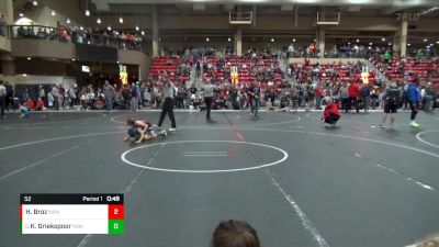 52 lbs Cons. Round 5 - Kane Griekspoor, Wichita Blue Knights vs Hudson Broz, Nebraska Boyz Wrestling