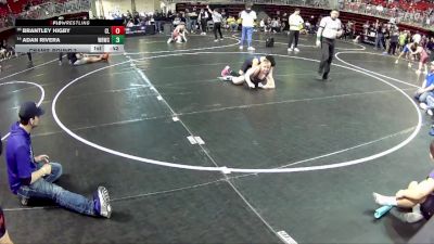 140 lbs Champ. Round 2 - Brantley Higby, Clarkson Leigh vs Adan Rivera, Wood River Wrestling Club
