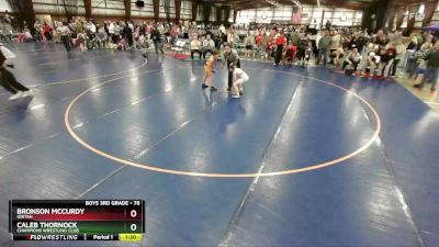 76 lbs Quarterfinal - Caleb Thornock, Champions Wrestling Club vs Bronson McCurdy, Uintah