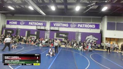 67 lbs Semifinal - Rhett Farrell, Wasatch Wrestling Club vs Brax Williams, Sanderson Wrestling Academy