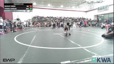 58 lbs Consi Of 4 - Huxley Hiner, Pawnee Wrestling Club vs Kyson Copelin, Newkirk Takedown Club