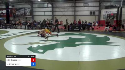 74 kg Round Of 64 - Drake Rhodes, Hawkeye Wrestling Club vs Luke Ahrberg, Wolfpack Wrestling Club