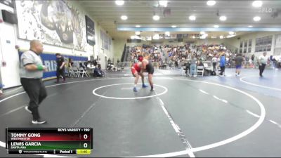 190 lbs Champ. Round 2 - Lewis Garcia, Santa Ana vs Tommy Gong, Westminster