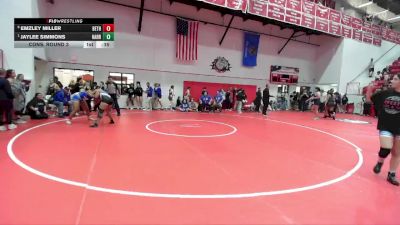 HS 155 lbs Cons. Round 3 - Emzley Miller, BETHEL vs Jaylee Simmons, HARRAH