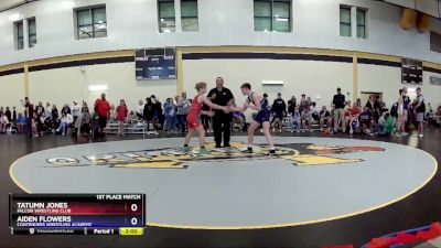 125 lbs 1st Place Match - Tatumn Jones, Falcon Wrestling Club vs Aiden Flowers, Contenders Wrestling Academy