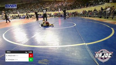 49 lbs Round Of 16 - Onan McElrath, Owasso Takedown Club vs Socorro Hinojos, Texas Elite Wrestling