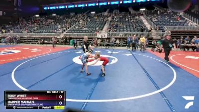 57 lbs 1st Place Match - Roxy White, Thermopolis Wrestling Club vs Harper Mamalis, Green River Grapplers Wrestling