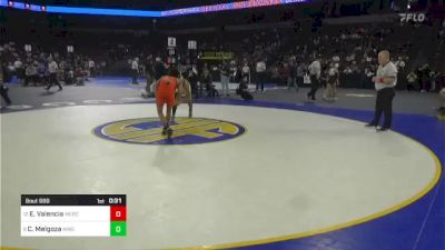 113 lbs Consi Of 8 #2 - Elijah Valencia, Merced vs Carlos Melgoza, Kingsburg