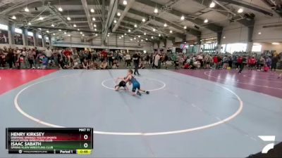 65 lbs Cons. Round 2 - Henry Kirksey, Dripping Springs Youth Sports Association Wrestling Club vs Isaac Sabath, Spring Klein Wrestling Club