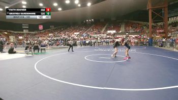 120 lbs Cons. Round 3 - Graysea Gardenhire, Clearwater HS vs Faith Hoover, Colby HS
