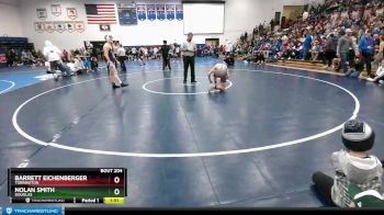 126 lbs Quarterfinal - Barrett Eichenberger, Torrington vs Nolan Smith, Douglas