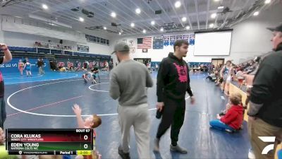 55 lbs Round 2 - Cora Klukas, Windy City Wrestlers vs Eden Young, Natrona Colts WC