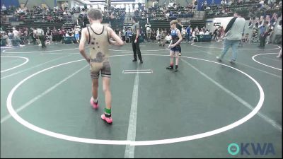 73 lbs 3rd Place - Ezekiel Boyd, Harrah Little League Wrestling vs Dalton Scruggs, Hennessey Takedown Club