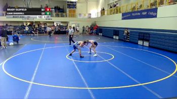 141 lbs Cons. Round 3 - Liam Sherrill, Carl Albert State vs Brady Oldfield, Northern Oklahoma College-Tonkawa