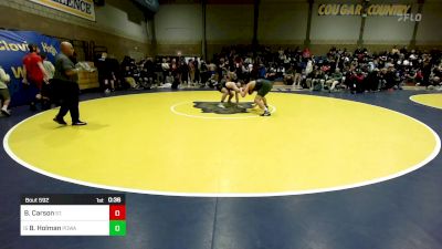 160 lbs Consi Of 16 #2 - Brayden Carson, St. John Bosco vs Bailey Holman, Poway