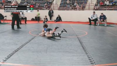 75_B lbs 7th Place - Michael Taylor, Northampton vs Wylee Ditzler, Wilkes Barre
