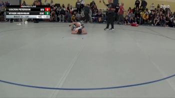 120 lbs Quarterfinal - Colton Peterson, Wayzata Youth Wrestling vs Ryker Heishman, Big Game Wrestling Club