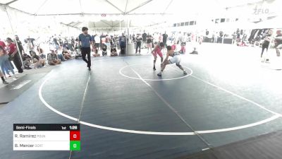 132 lbs Semifinal - Ronnie Ramirez, Pounders WC vs Brady Mercer, Ocrtc