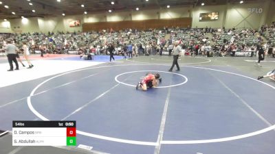 54 lbs Round Of 16 - Damian Campos, Spring Hills Wrestling vs Suliman Abdullah, Alpha Dawg